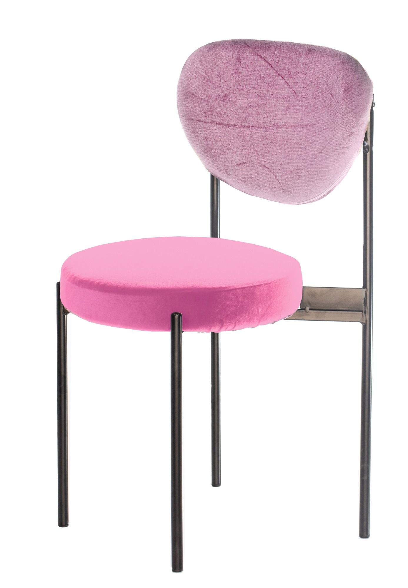 Black mix TEMPO chair with BARBIE PINK seat #942 and PINK back