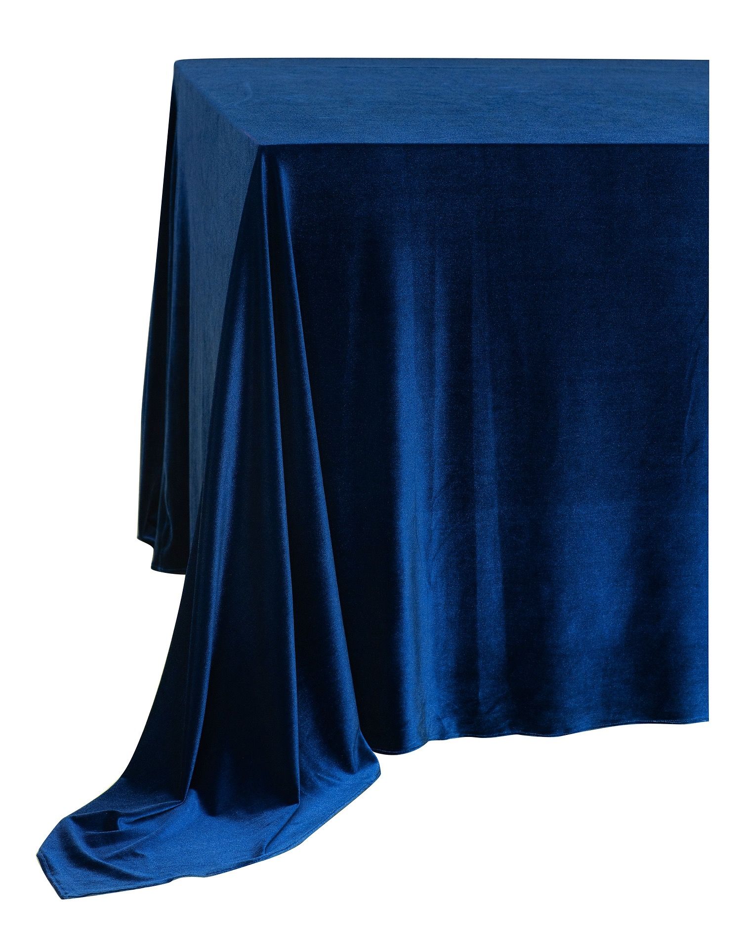 SHINY VELVET rectangular tablecloth ILER in royal blue #904