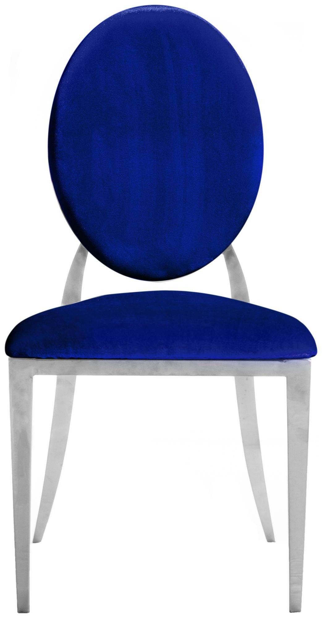 Silver DUPONT velvet chair, royal blue #354