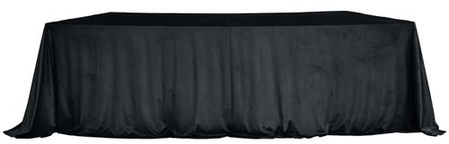 Velvet tablecloth LARGO for 1 SERPENTINE table section — black #112