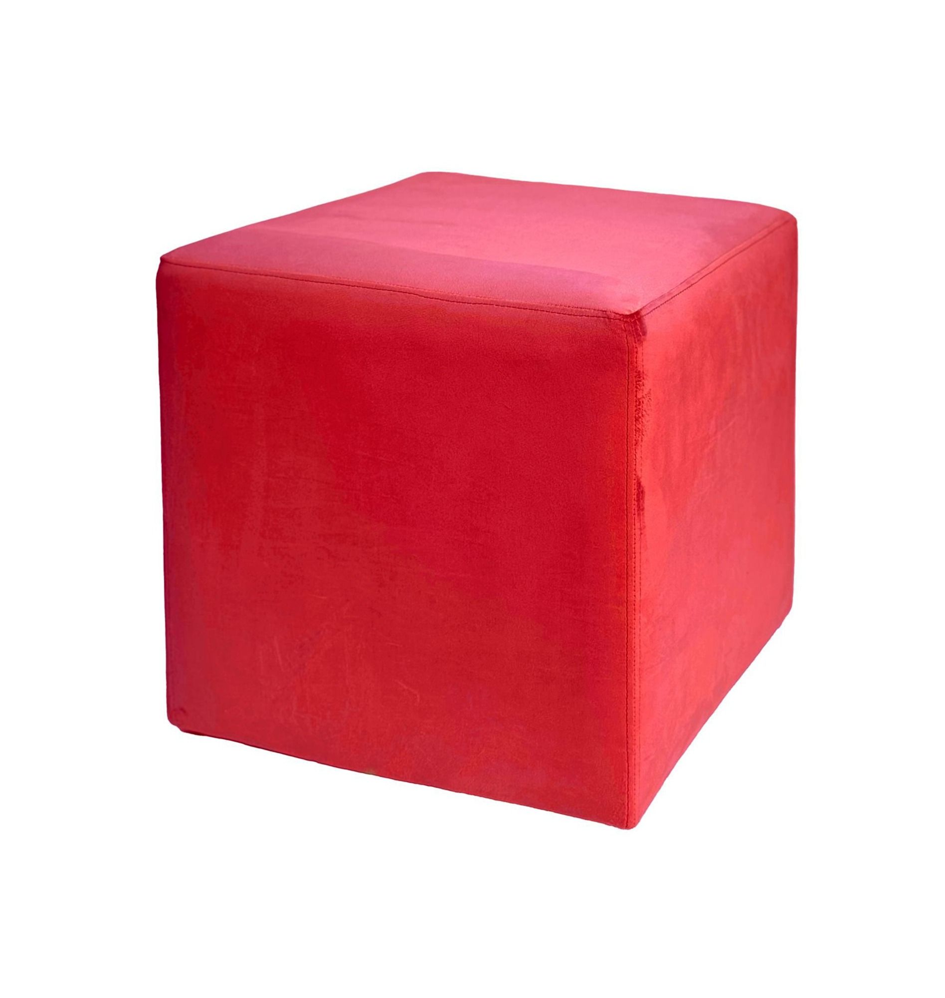 ARNO medium cube pouf, ice red