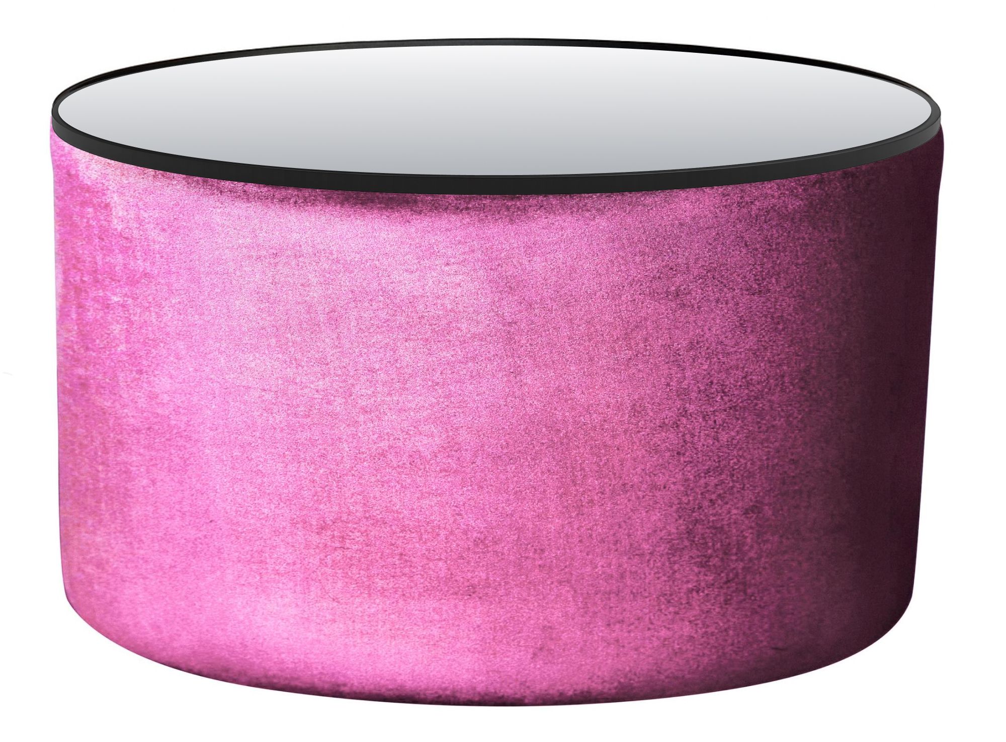 NORMAN TABLE large with mirrored top, barbie pink #942