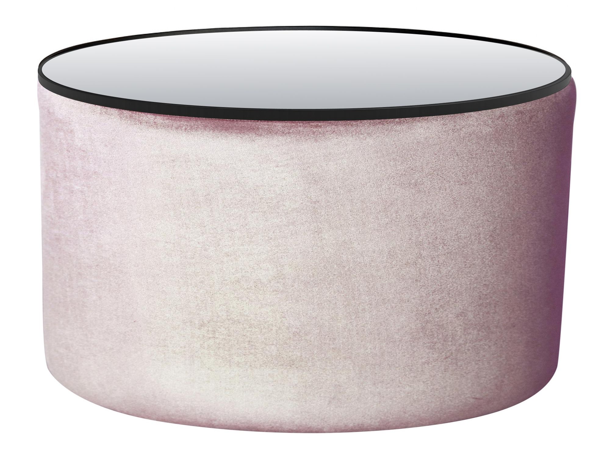 NORMAN TABLE large with mirrored top, ice pink #303