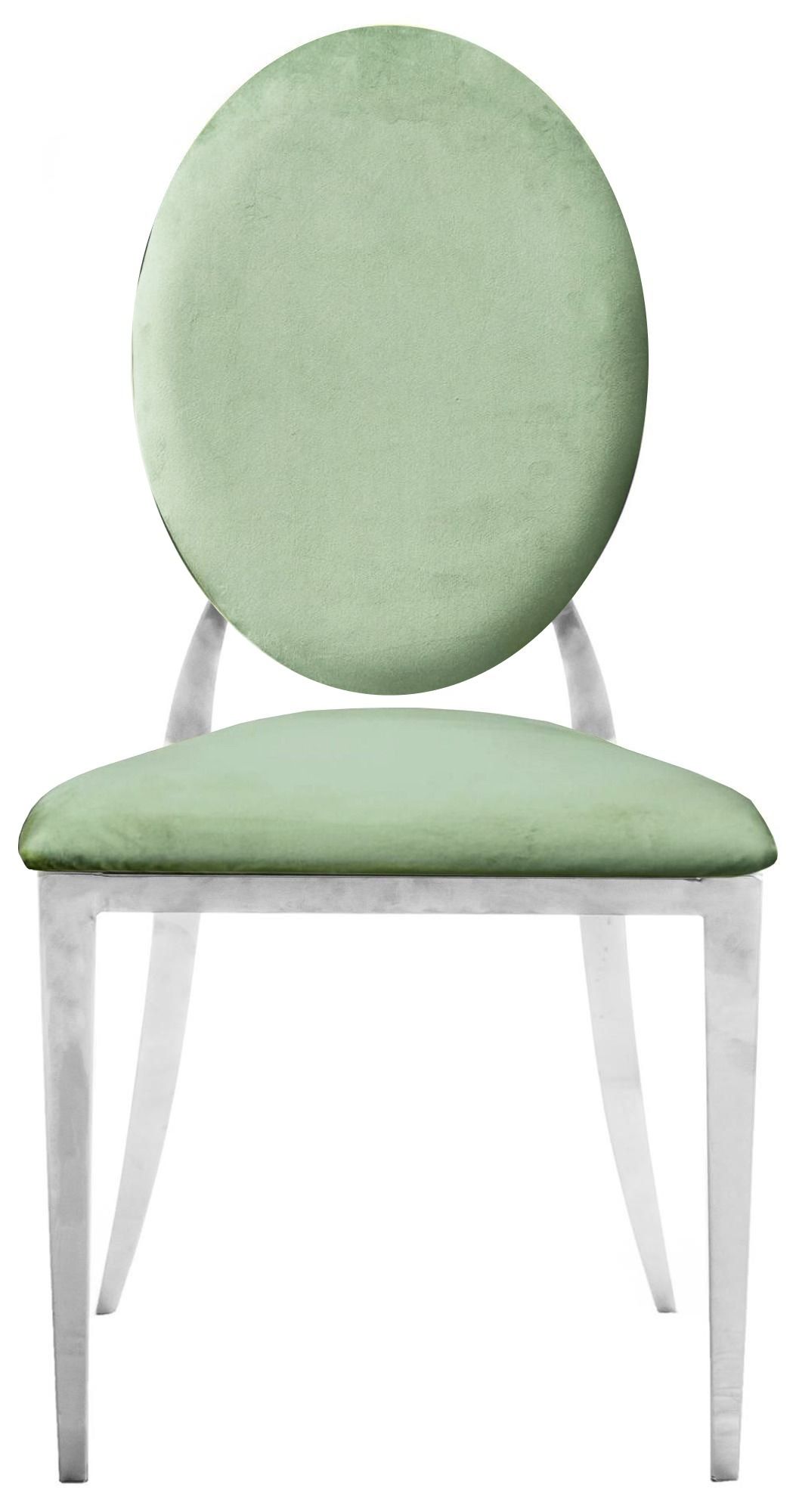 Silver DUPONT velvet chair, fern #108