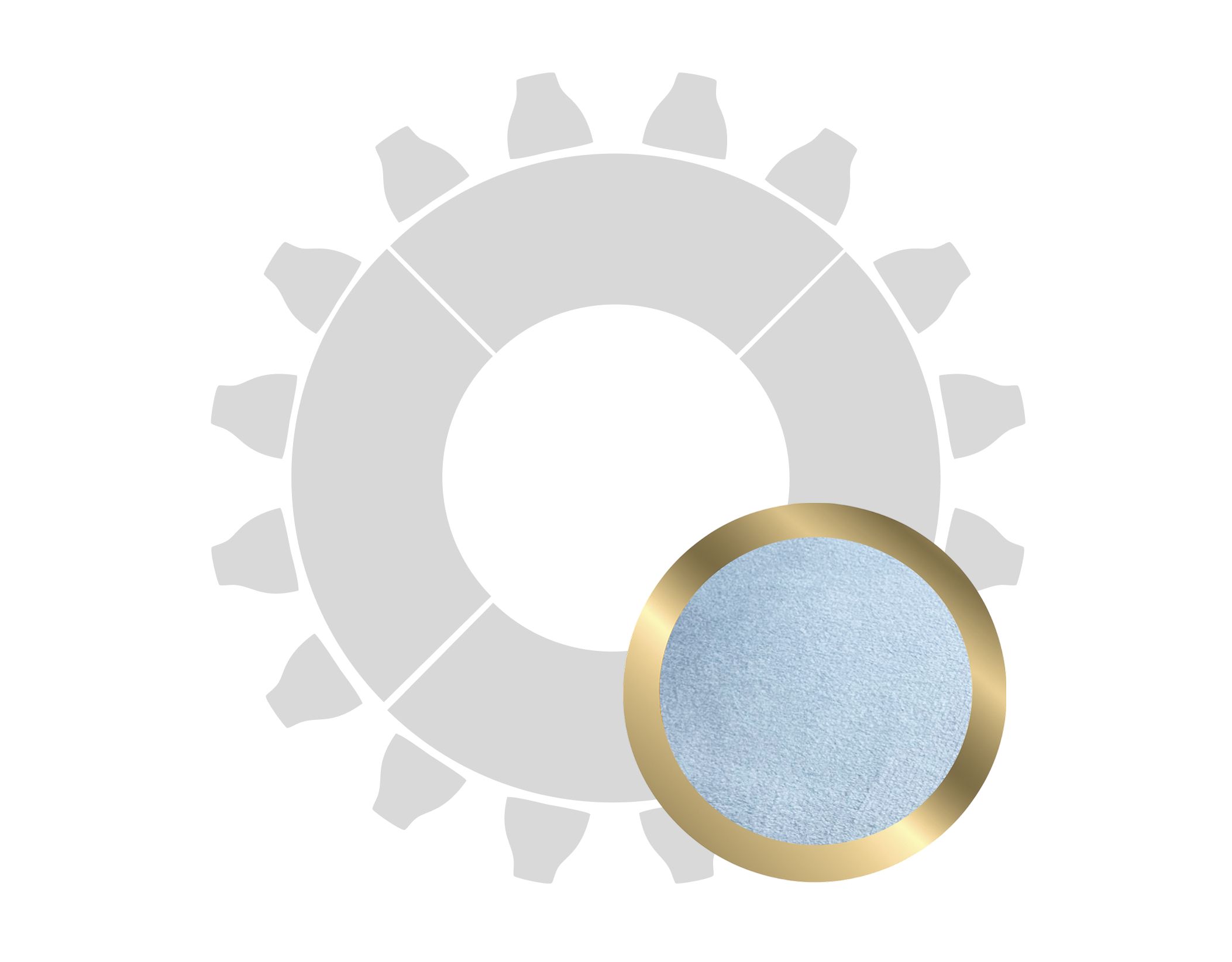 Gold serpentine table with a soft velvet tabletop and elegant slim legs.