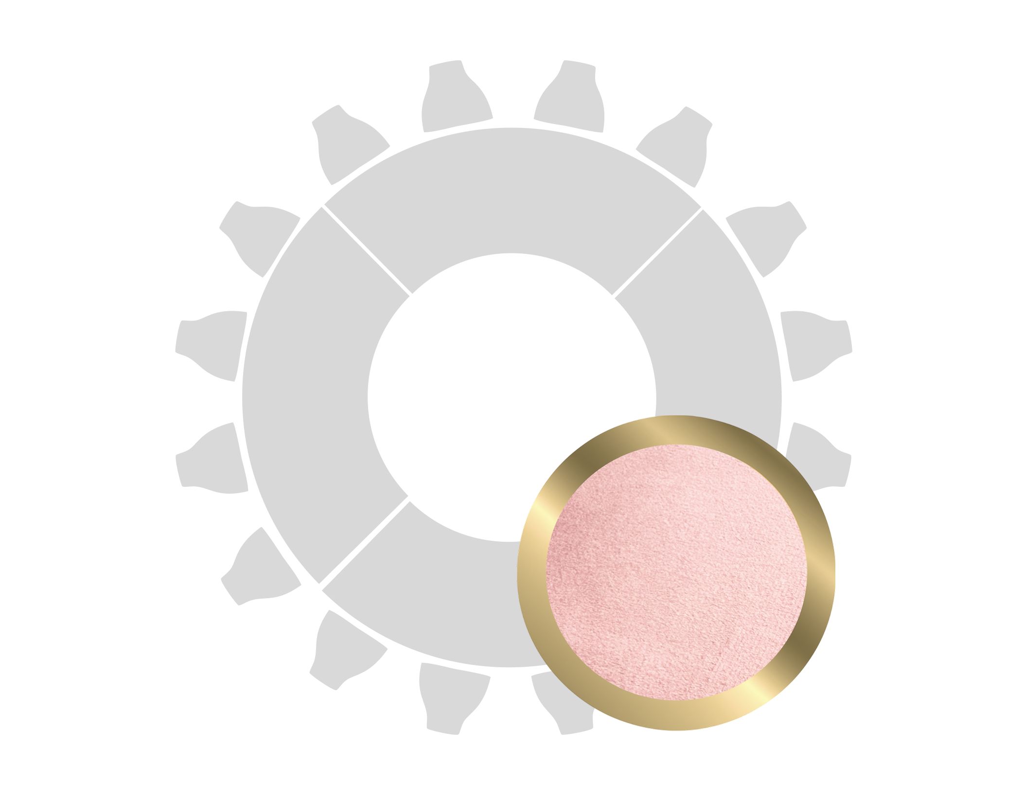 Gold serpentine table with a soft velvet tabletop and elegant slim legs.