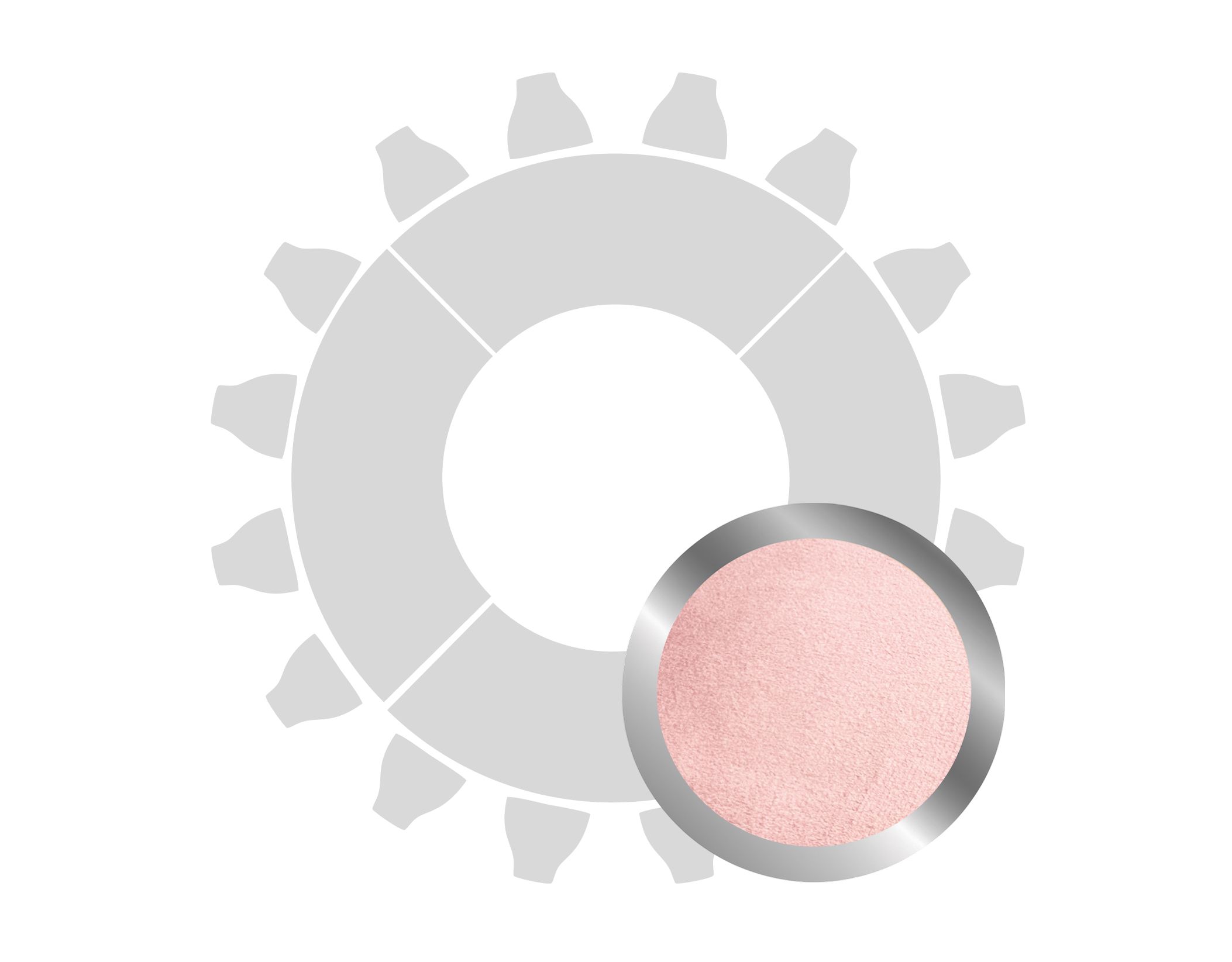 Donut table for 16 guests in SILVER with PINK VELVET top #110