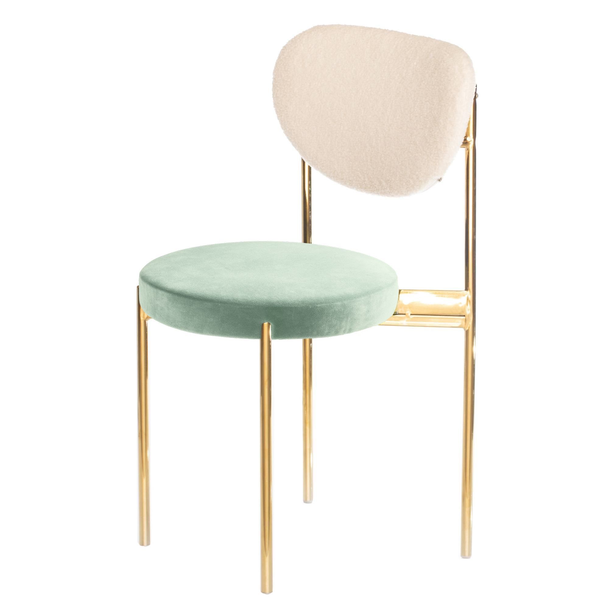 Gold mix TEMPO chair with FERN seat #350/351 and TEDDY back