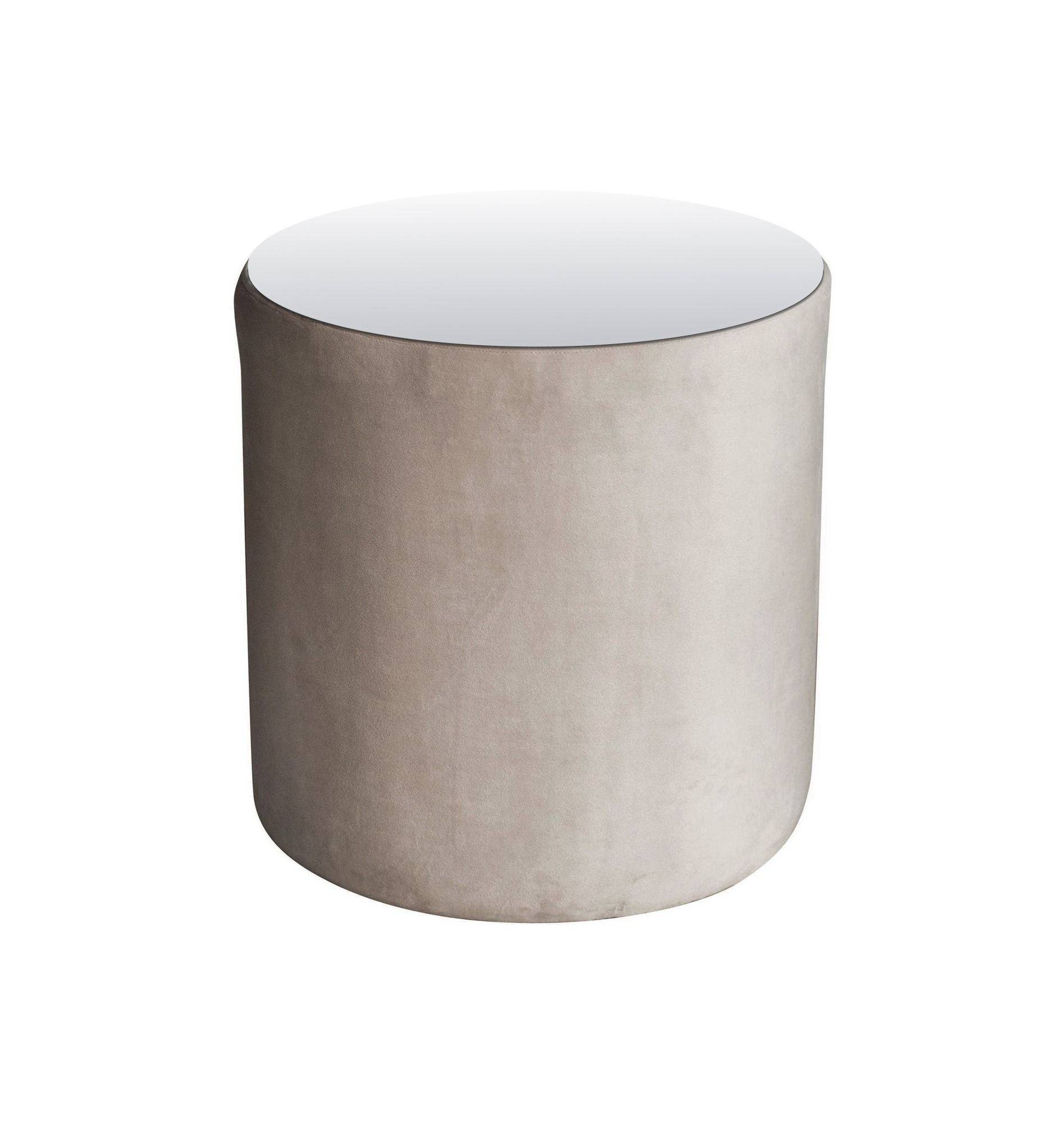Medium NORMAN TABLE with mirrored top, beige #103