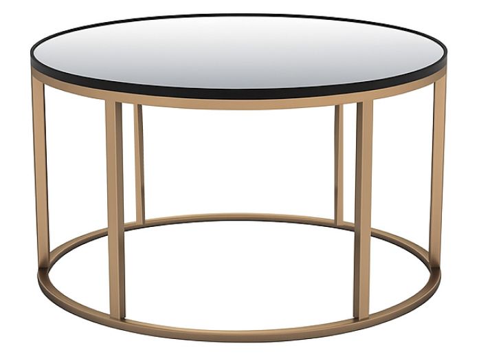 Mirror table JAZZ with gold base