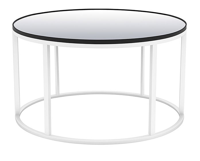 Low mirror table JAZZ with white base