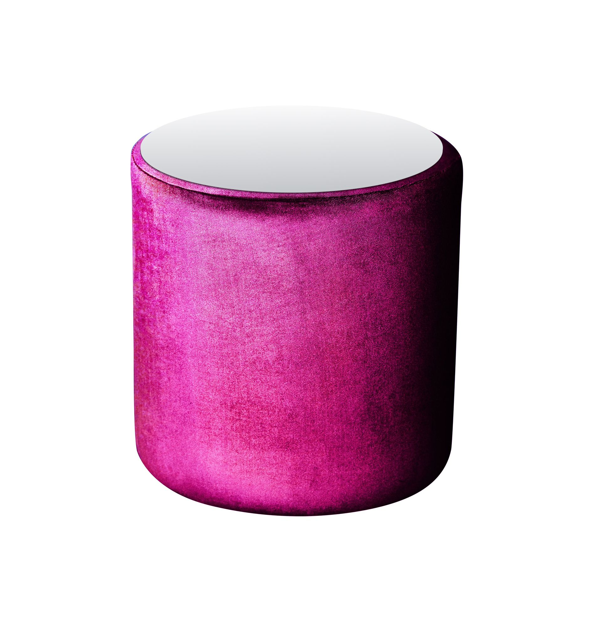 Medium NORMAN TABLE with mirrored top, barbie pink #942