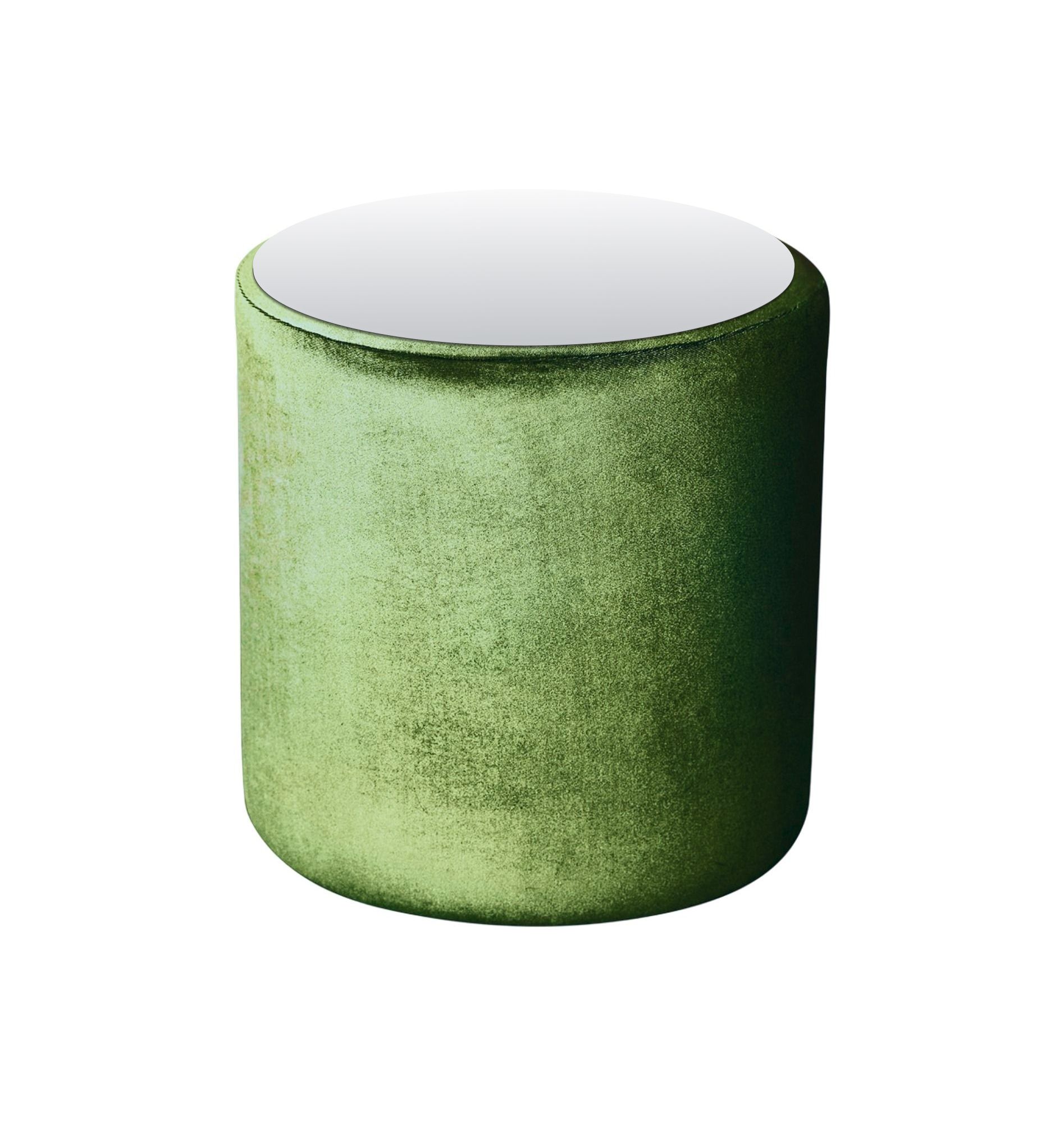 Medium NORMAN TABLE with mirrored top, ice green #315