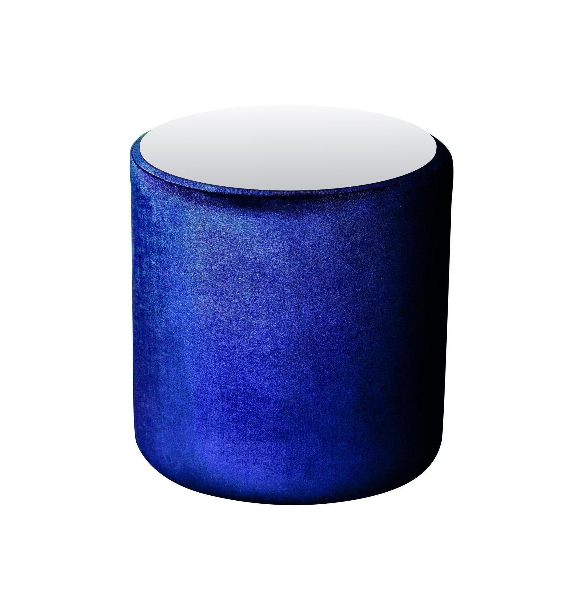 Medium NORMAN TABLE with mirrored top, royal blue #346