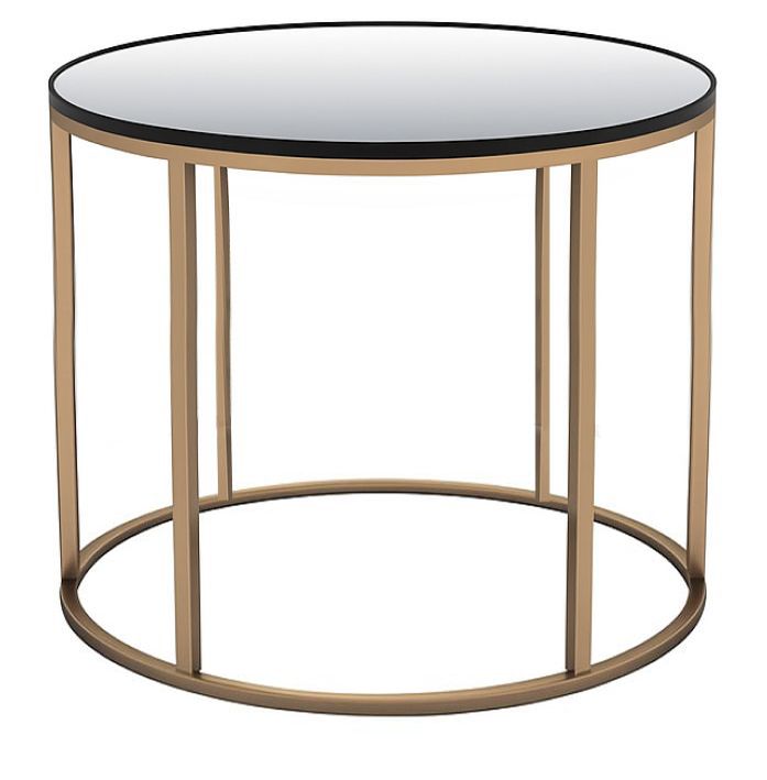 High mirror table JAZZ with gold base