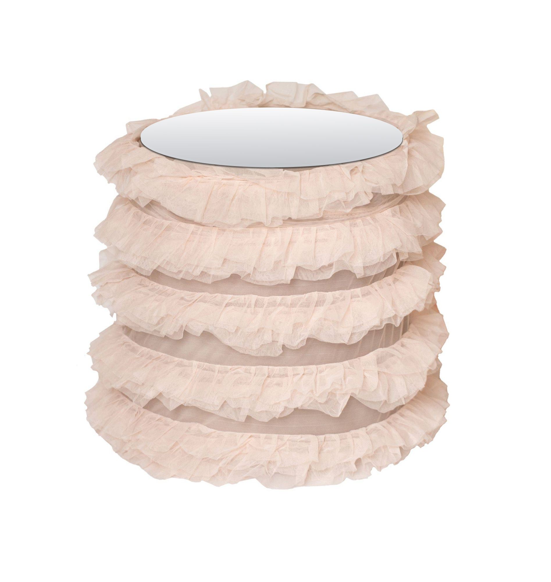 RUFFLES TABLE medium with mirrored top #815