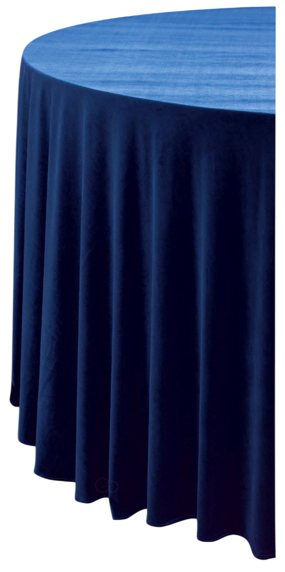 SHINY VELVET ROUND tablecloth ILER in royal blue #904