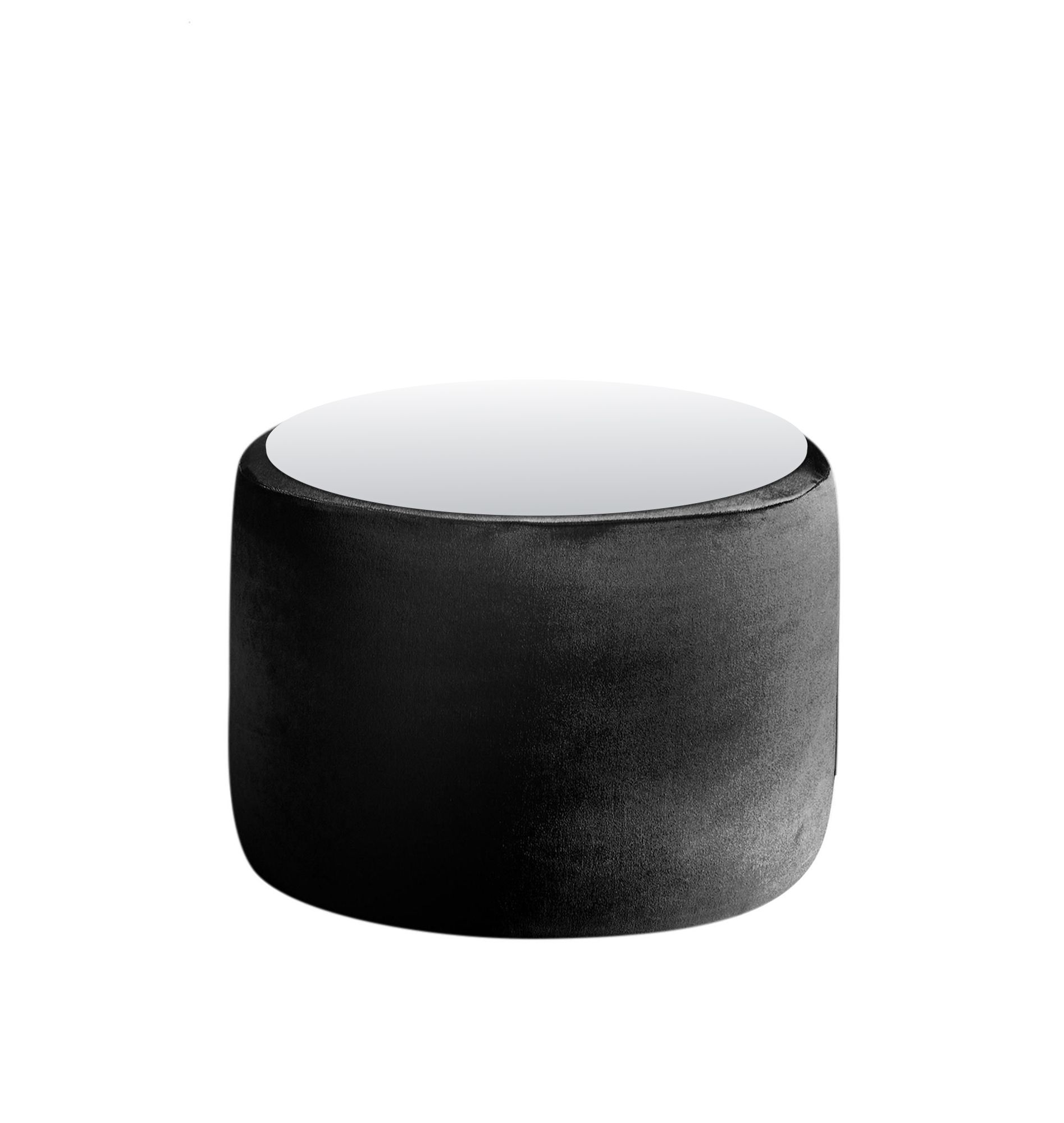 Small NORMAN TABLE with mirrored top, black #112