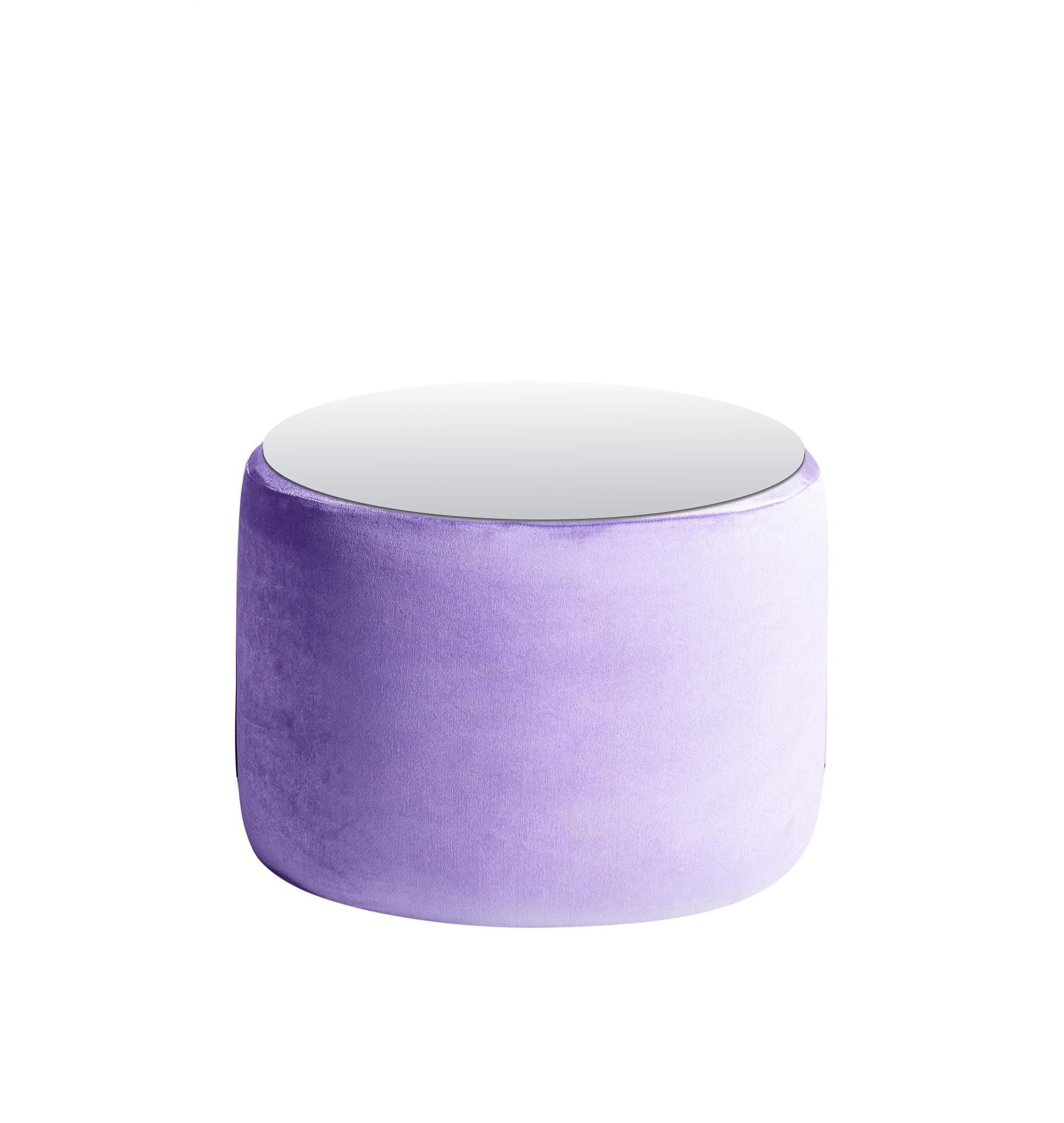 Small NORMAN TABLE with mirrored top, ice lavender #337