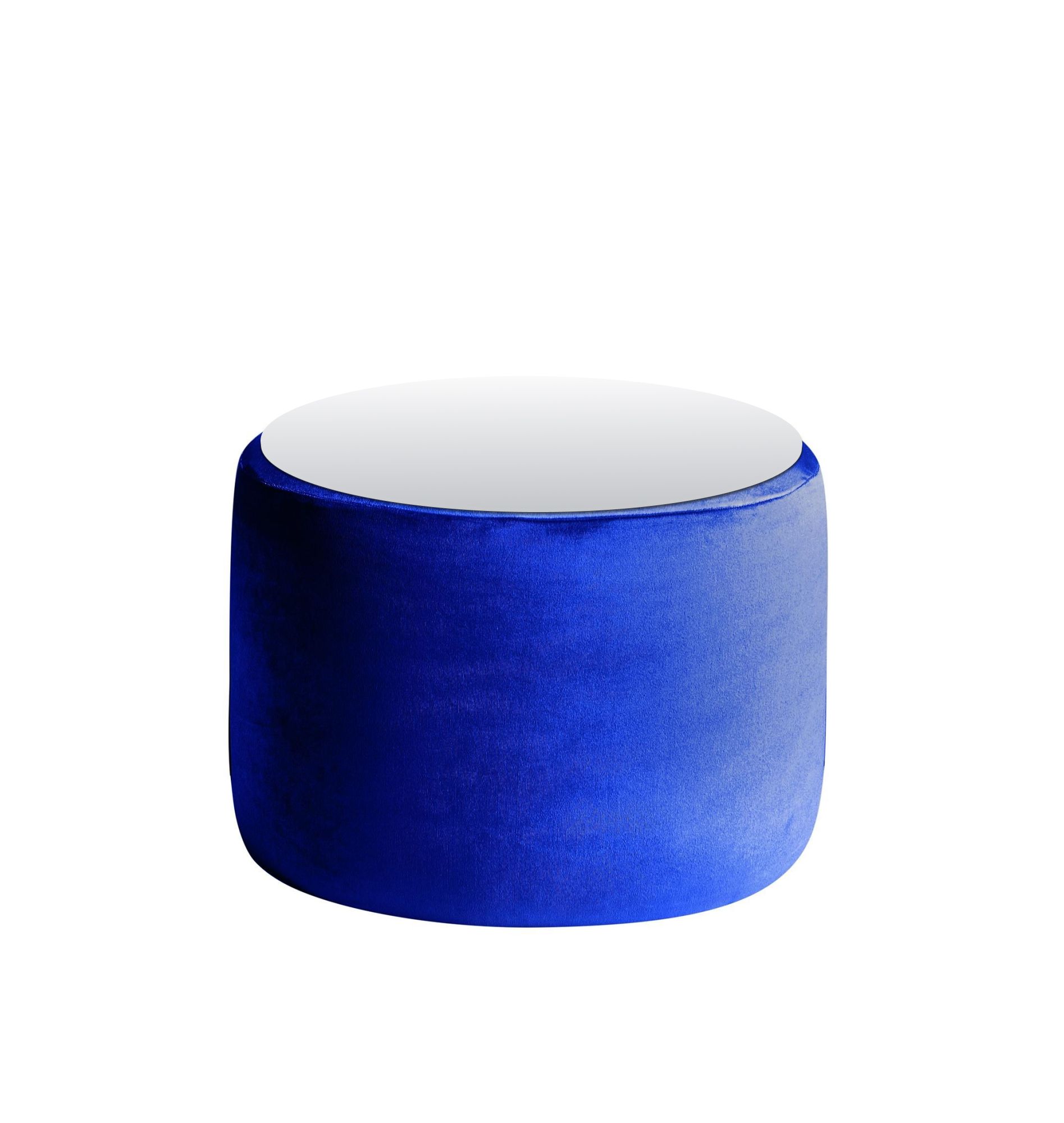 Small NORMAN TABLE with mirrored top, royal blue #346