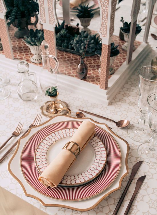 Arabesque Accents — Rectangular Table