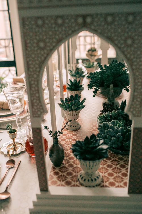 Arabesque Accents — Rectangular Table