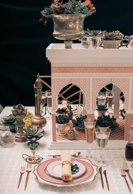 Arabesque Accents — Rectangular Table