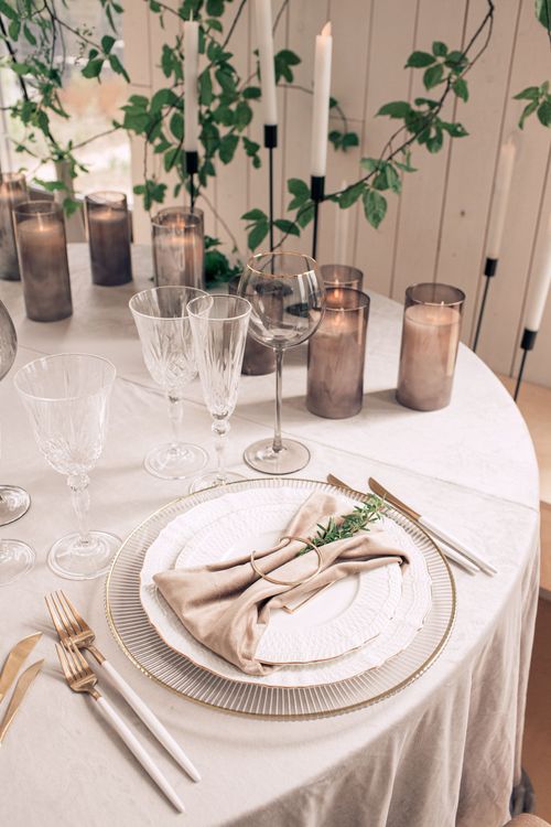 Artist’s Studio Setting — Round Table & Carved Chairs