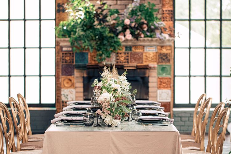 Black-Tie Gala — Rectangular Table, Gold Highlights