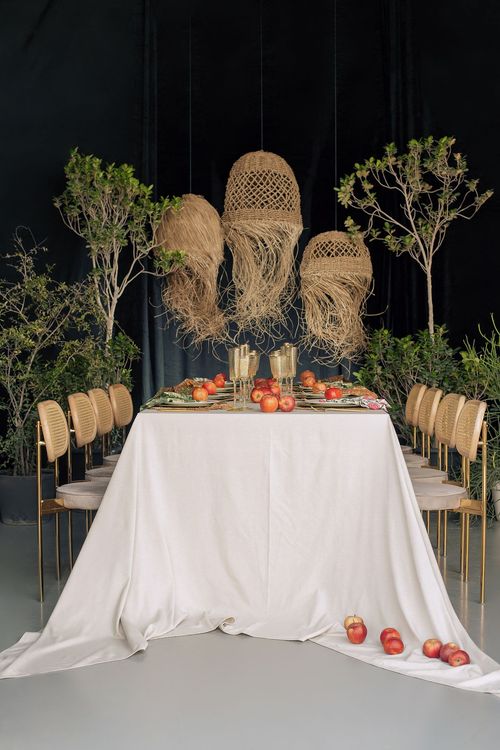Boho Neutrals with Indian Printed Napkins