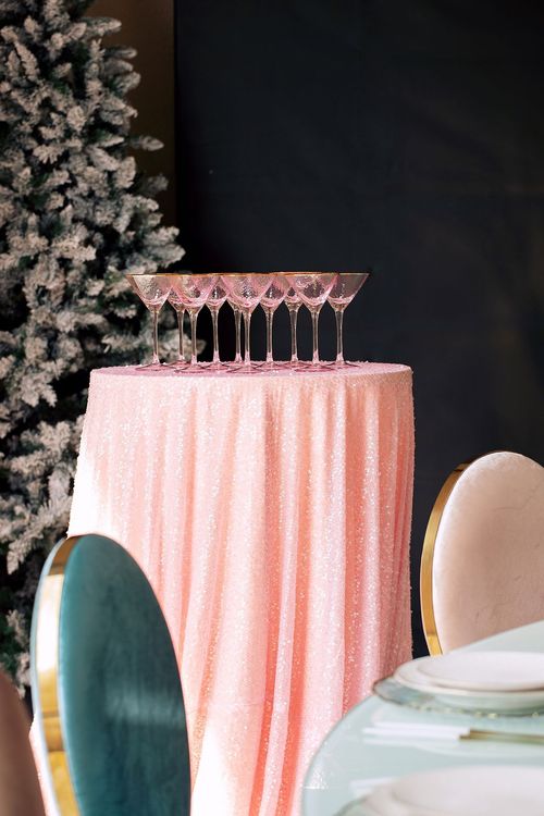 Christmas Caramel Pastels on a Serpentine Table