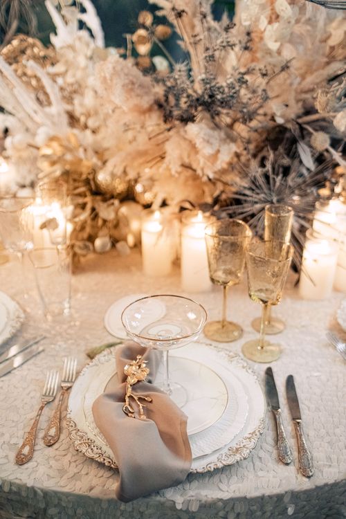 Christmas Round — Sequin Table & Candlelight