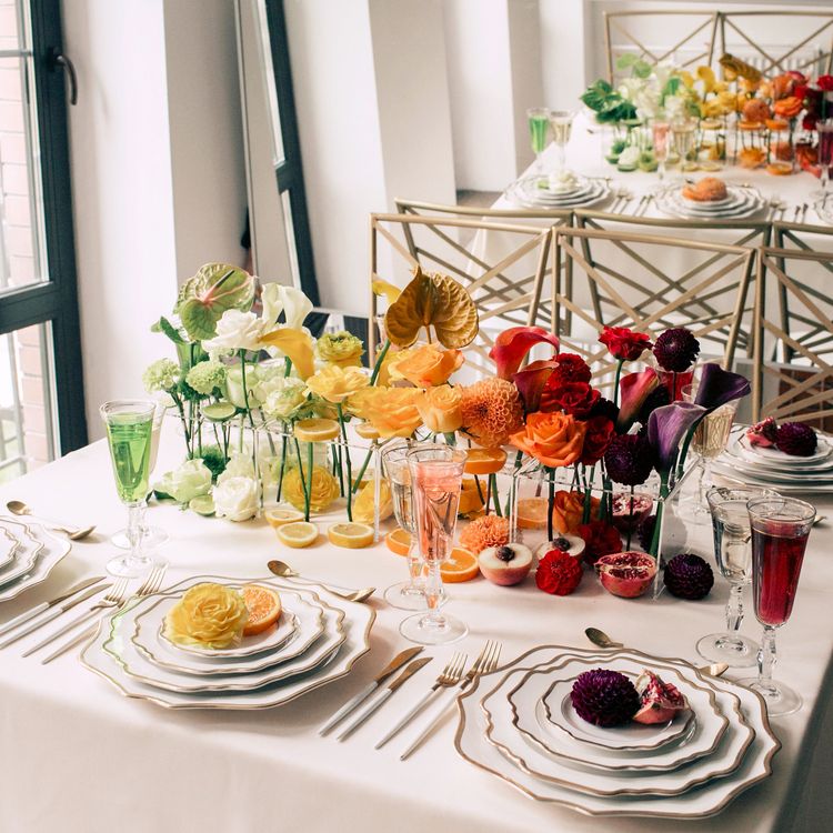 Classic Tablescape — Ombre Palette, Porcelain