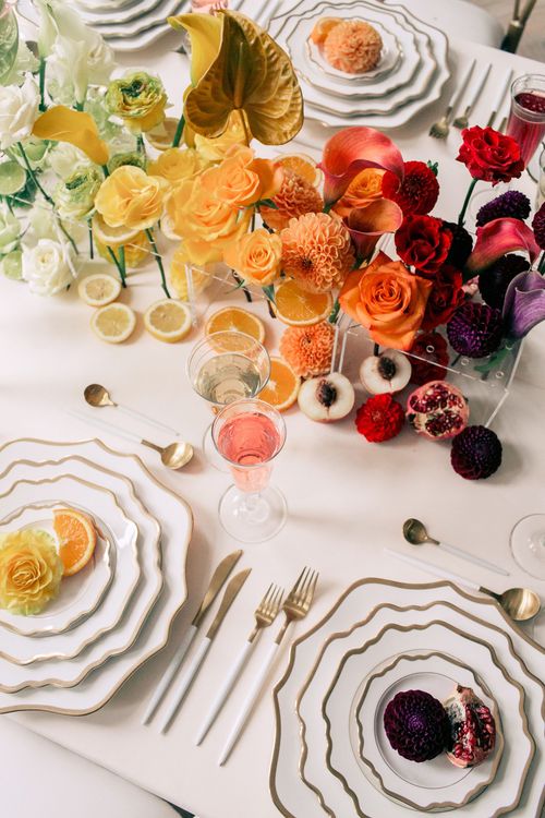 Classic Tablescape — Ombre Palette, Porcelain