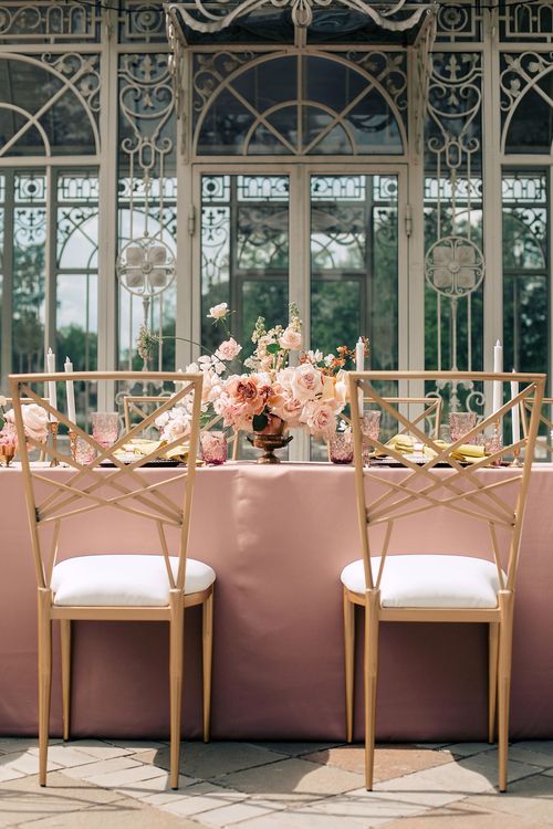 Coffee-Neutral Brunch — Rectangular Garden Setting