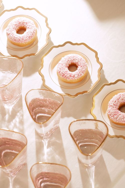 Fashion Party Buffet — Pink Cocktails, Hearts & Donuts
