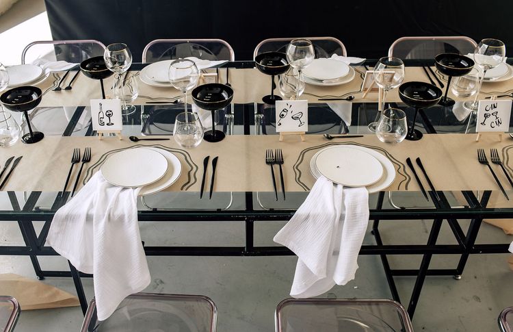 Glass Table and Acrylic Chairs — Gallery