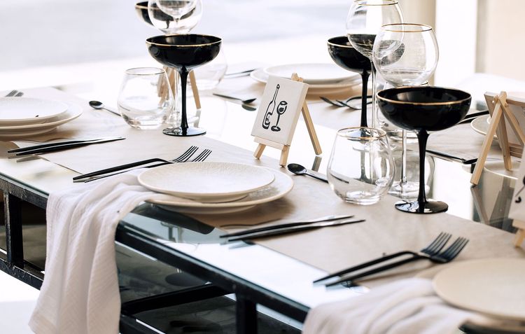 Glass Table and Acrylic Chairs — Gallery