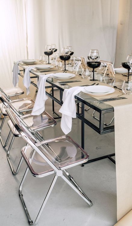 Glass Table and Acrylic Chairs — Gallery