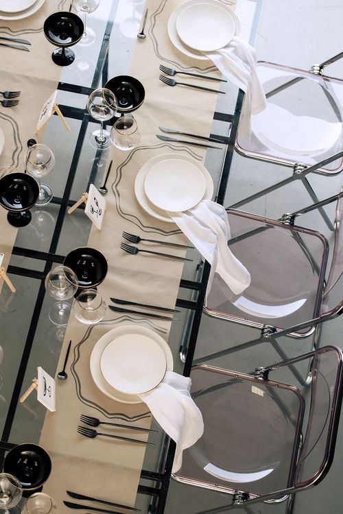 Glass Table and Acrylic Chairs — Gallery