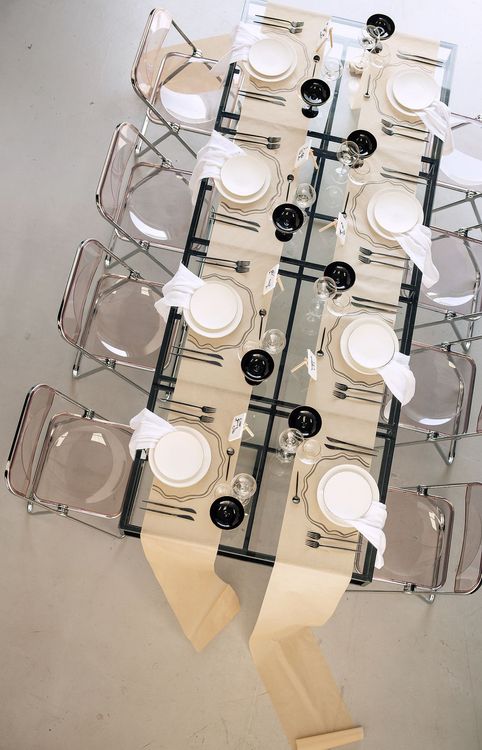 Glass Table and Acrylic Chairs — Gallery