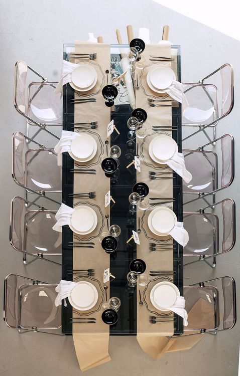 Glass Table and Acrylic Chairs — Gallery