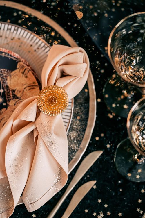 Golden Glow on Black — Holiday Sparkles