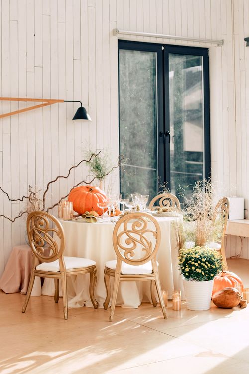 Harvest Lunch — Pumpkins & Warm Tones