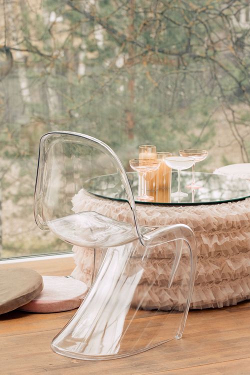 Ivory set at rectangular table
