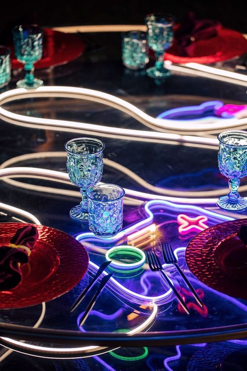 Kids among us table setting at round table