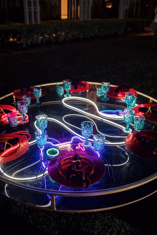 Kids among us table setting at round table