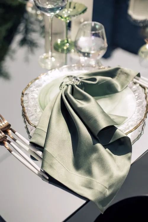 Matcha set on a black rectangular table