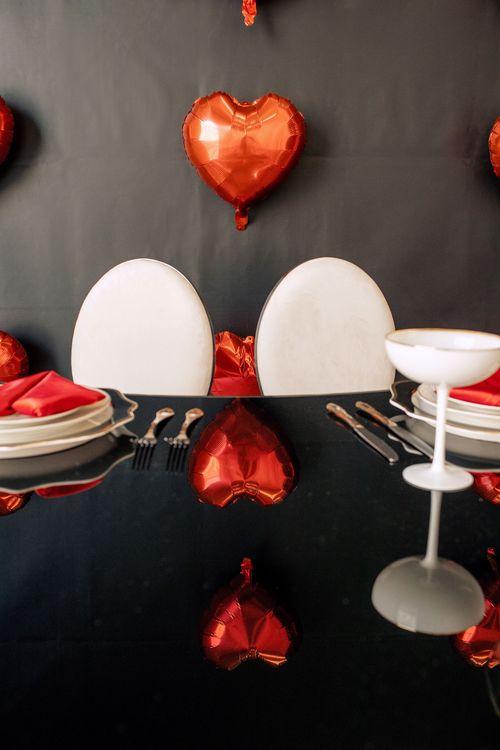 Modern Valentine’s Duo — Serpentine, Black & Red Accents
