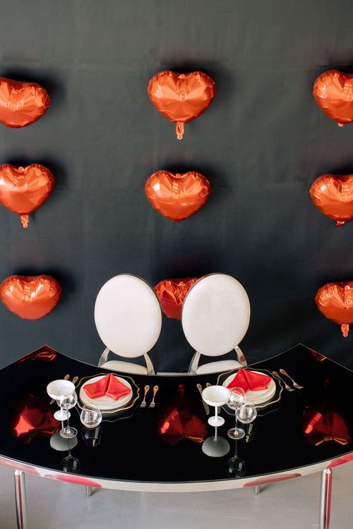 Modern Valentine’s Duo — Serpentine, Black & Red Accents